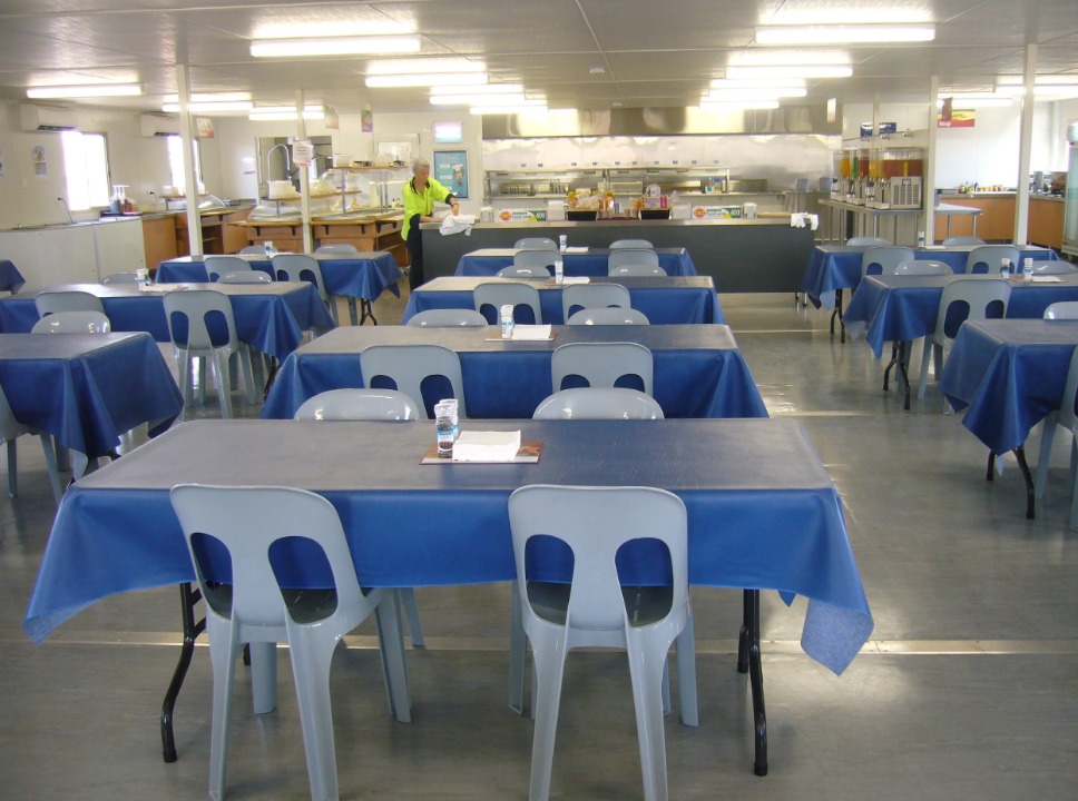 Mining camp dining hall catering service in Western Australia