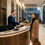 Concierge desk in a premium Perth apartment building lobby